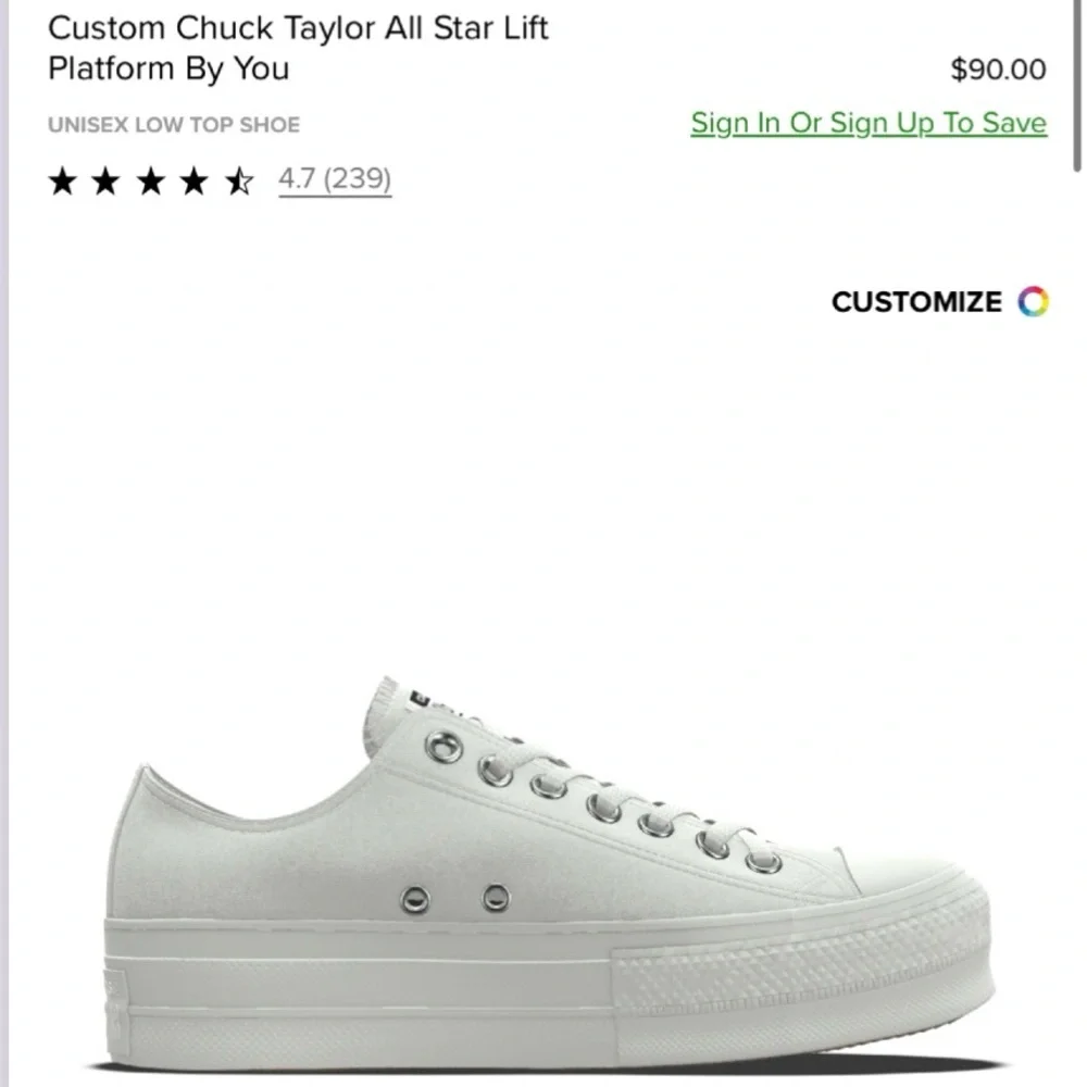 Converse Chuck Taylor All White Platform Shoes - Picture 13 of 14